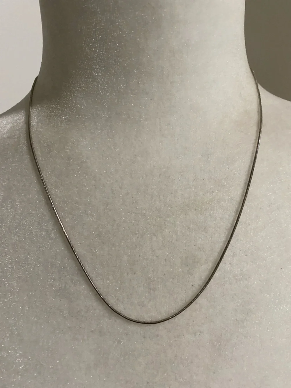 Slinky Silver Snake Chain Necklace Tarnish Resistant Liquid Silver Minimalist